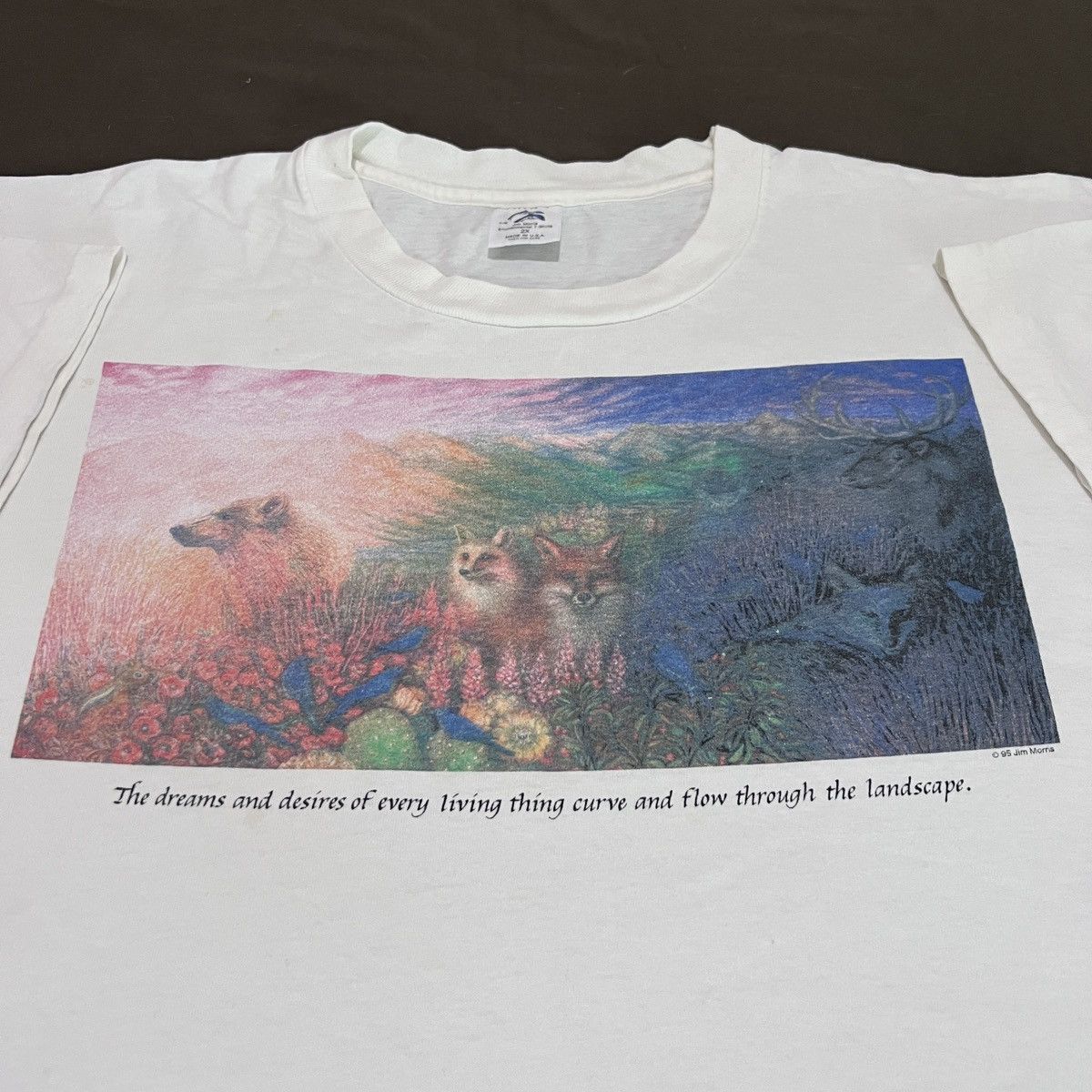 Vintage 90s Jim Morris Animal Landscape Art Tee 2xl Hoodie, Sweatshirt | FlexRushtees.com