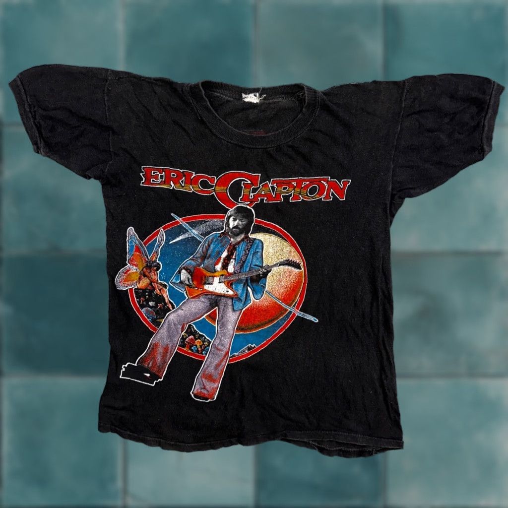 Vintage Eric Clapton Rock Concert 1979 Tour Vtg T Shirt Band Music Classic Guitar 70s Shirt