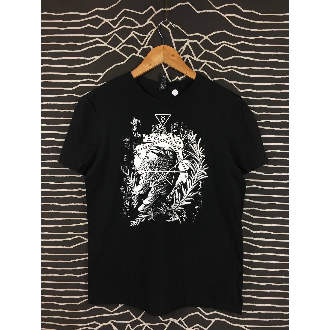 Vintage Crow By Julia Y Media Illustrator Graphic Art Tee Hoodie, Sweatshirt | FlexRushtees.com