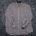 Shark Vintage Paul Shark Shirt Men 44 Long Sleeve Check Cotton Casual Winter Spring Summer Fall