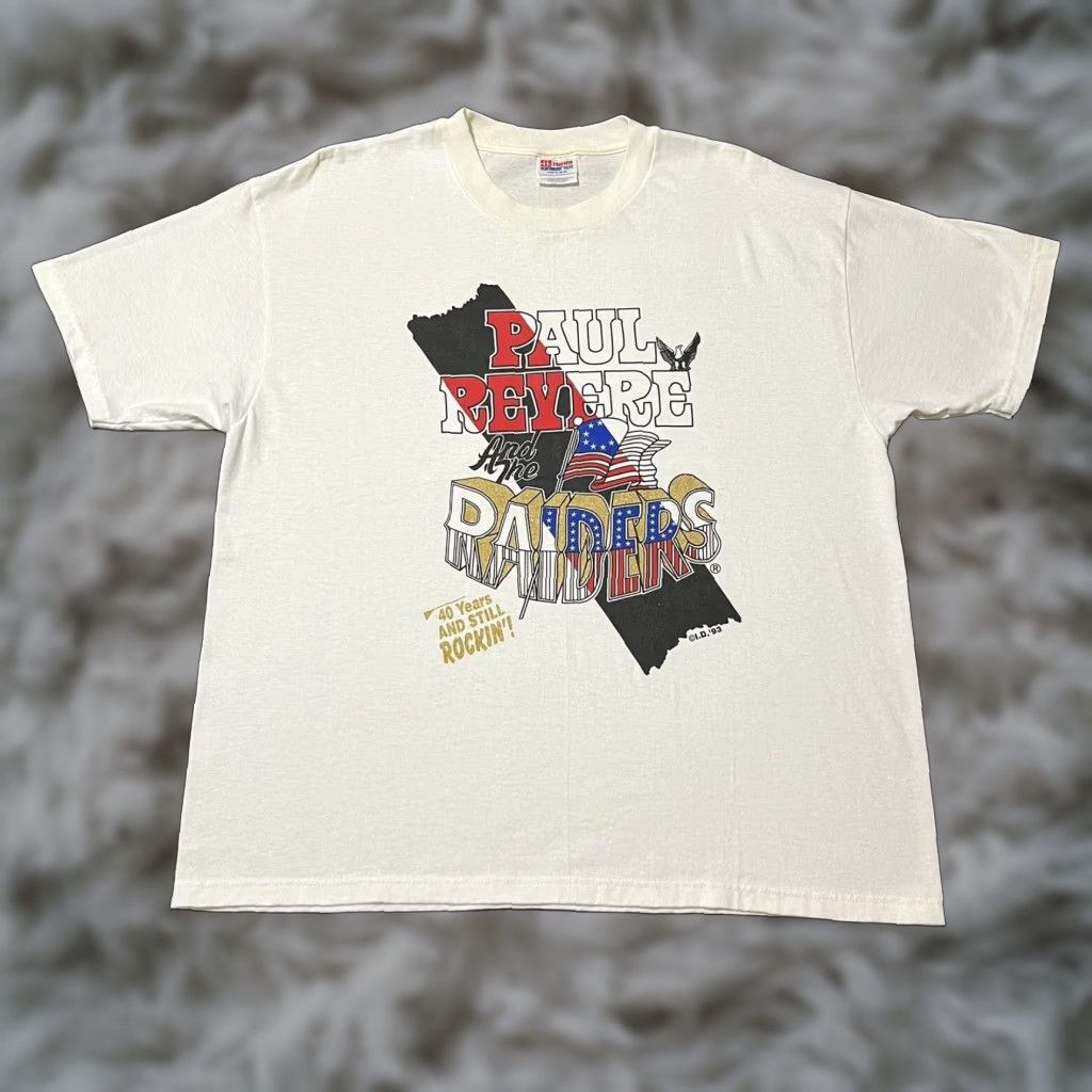 Vintage Hanes Beefy T T Shirt Paul Revere Raiders Bill Medley 60s 70s Usa White Xl Men Graphic