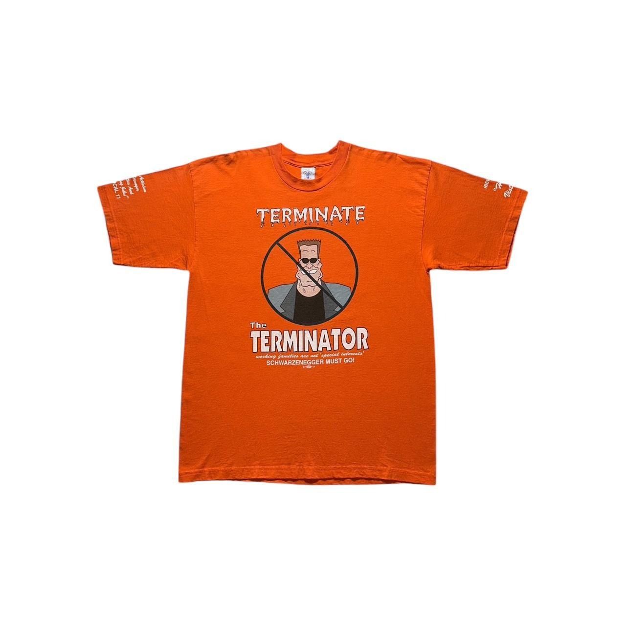 Vintage Terminate The Terminator Arnold Schawarzenegger T Sh