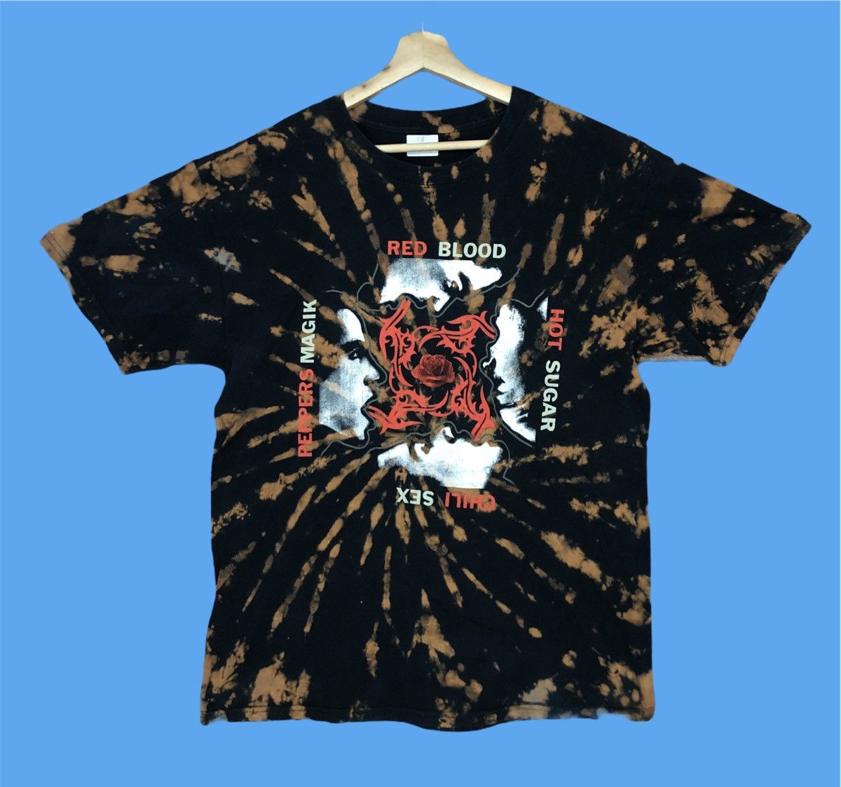 Vintage 90s Red Hot Chili Peppers Tie Dye T Shirt L Size Hoodie, Sweatshirt | AU16VibeMintTees.com