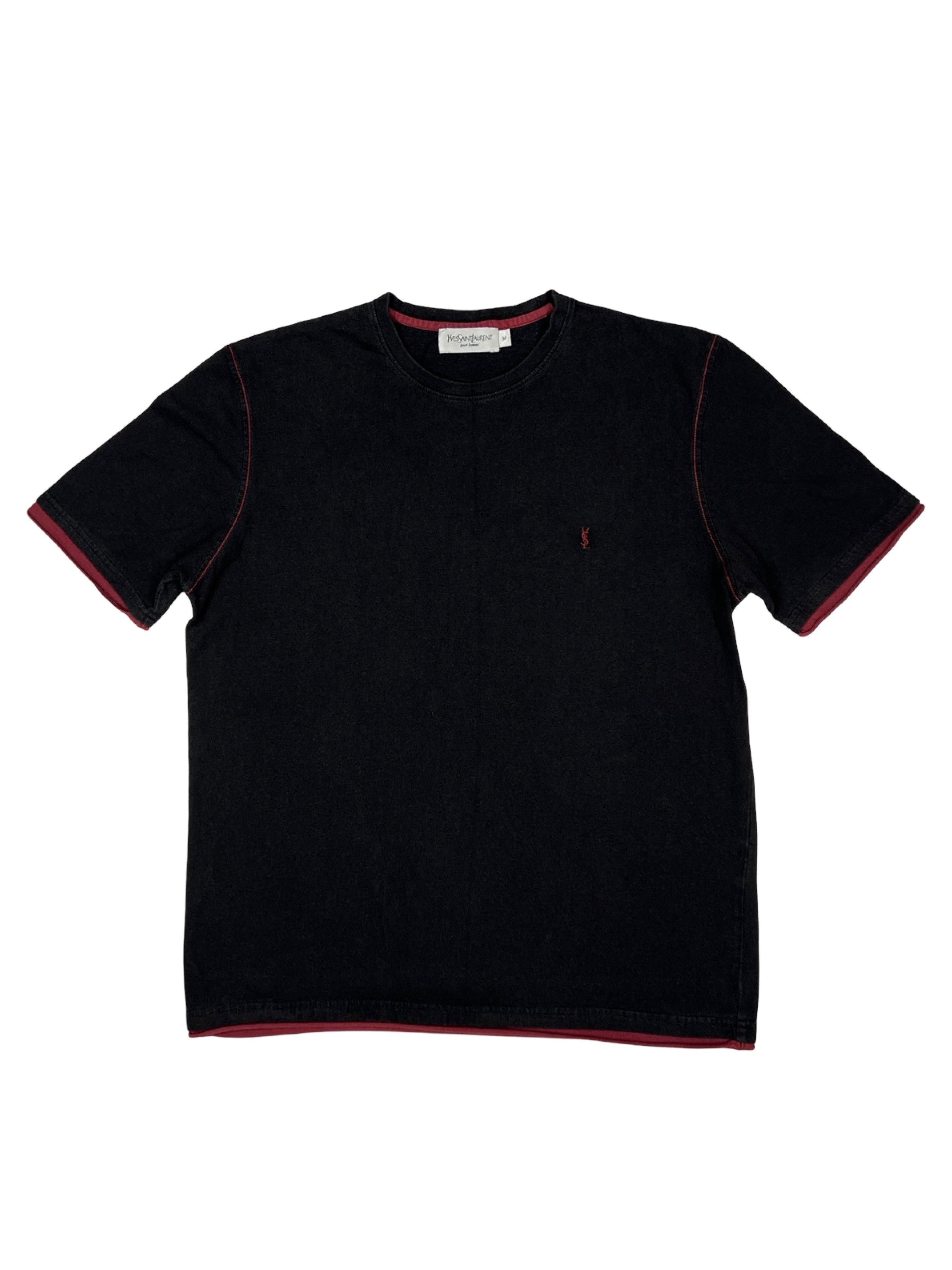 Vintage Ysl Small Logo Black Tee Hoodie, Sweatshirt | FlexRushtees.com
