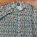Vintage Wrangler Pearl Snap Checotah Western Aztec Shirt