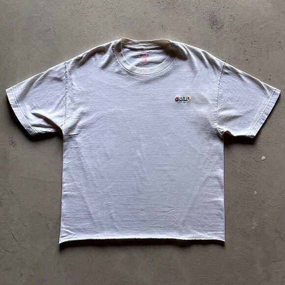 Wang Golf Wang Logo Beige Boxy Tee Hoodie, Sweatshirt | FlexRushtees.com