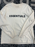 Essentials Front Logo L S Cream