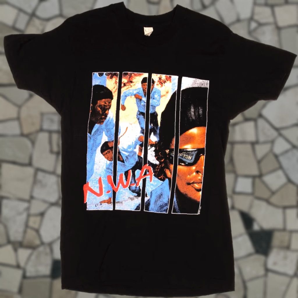 Vintage Nwa 100 Miles And Runnin Rap Tee Shirt Medium Made In Usa Shirt Unisex 1990 Graphic Hoodie, Sweatshirt