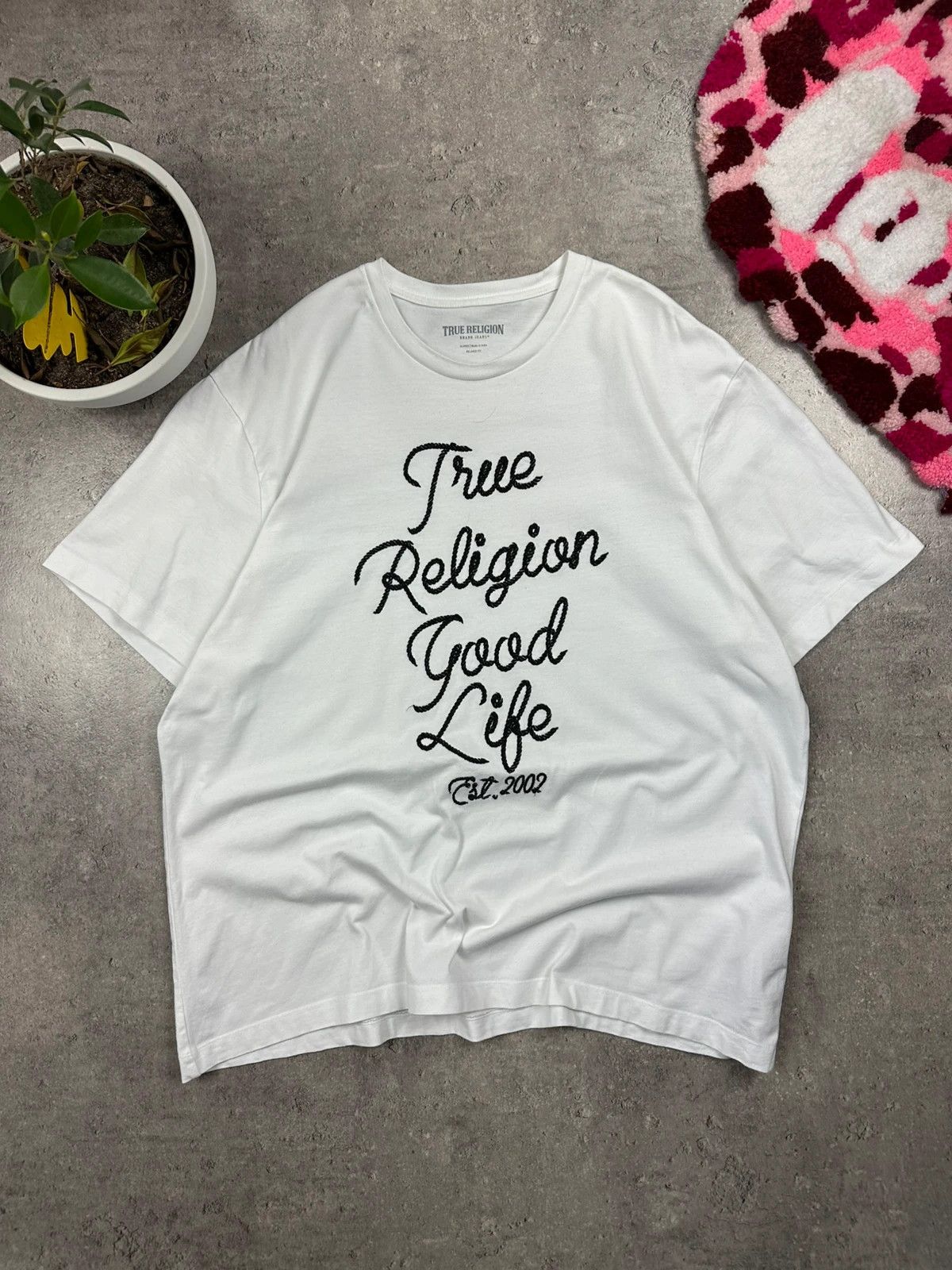True Religion T Shirt Tee True Religion White Half Good Life