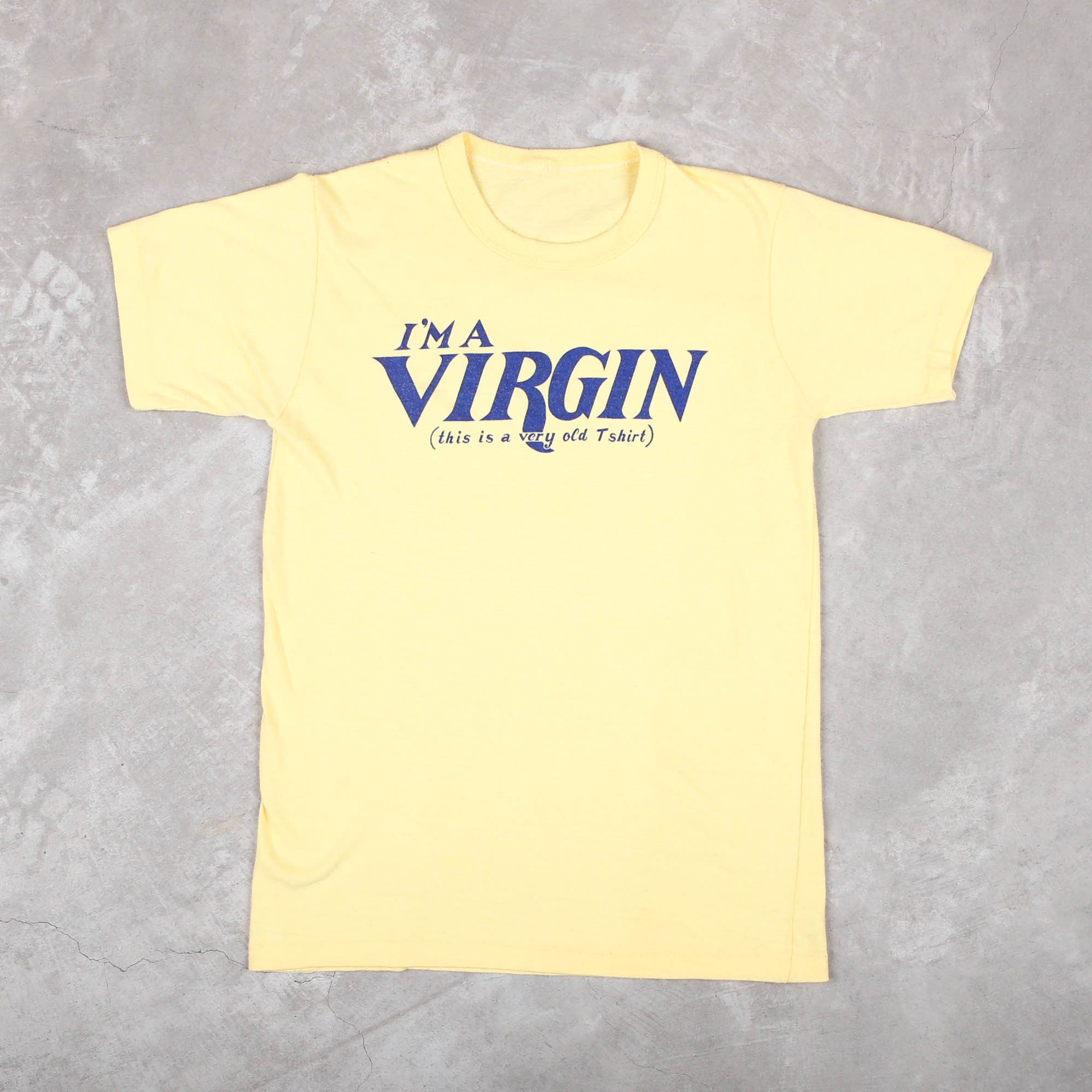 Vintage Yellow Tee I M A Virgin 60s Shirt