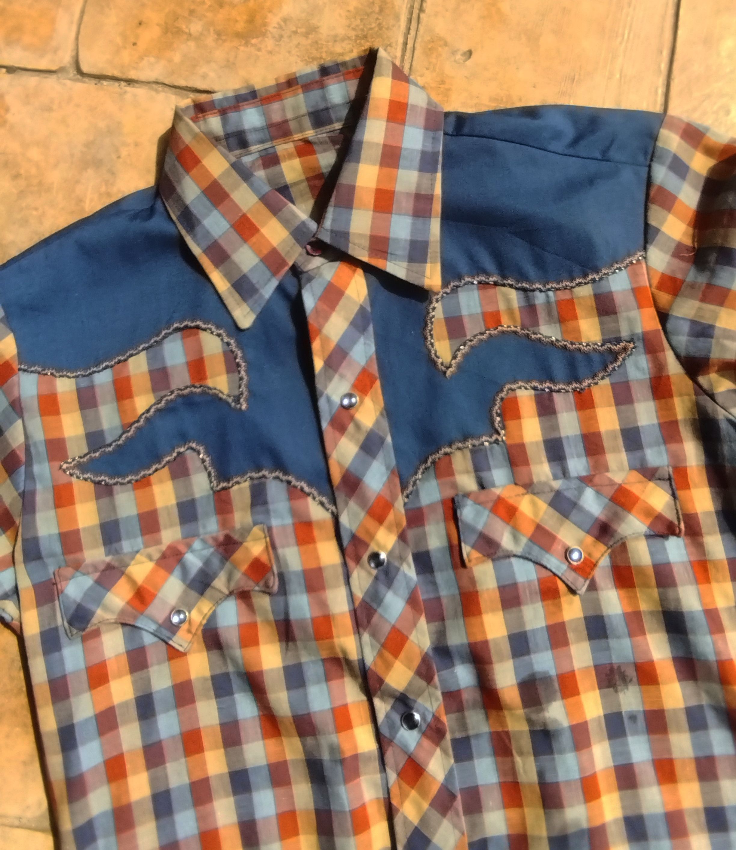 Vintage 70s Western Shirt Made In Usa Unbrand