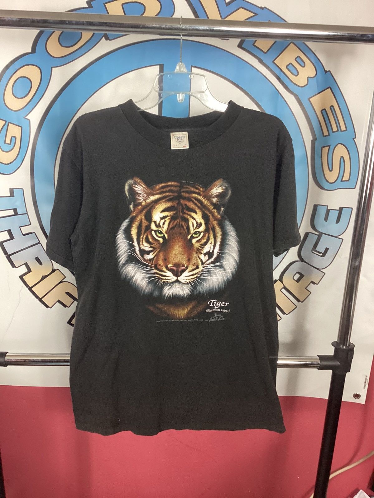 Vintage 1992 Tiger And Wolf Mens Animal Tee Shirt Hoodie, Sweatshirt | FlexRushtees.com