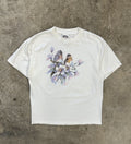 Vintage 90s Tultex Finchs Flowers Animal Nature T Shirt Hoodie, Sweatshirt | FlexRushtees.com