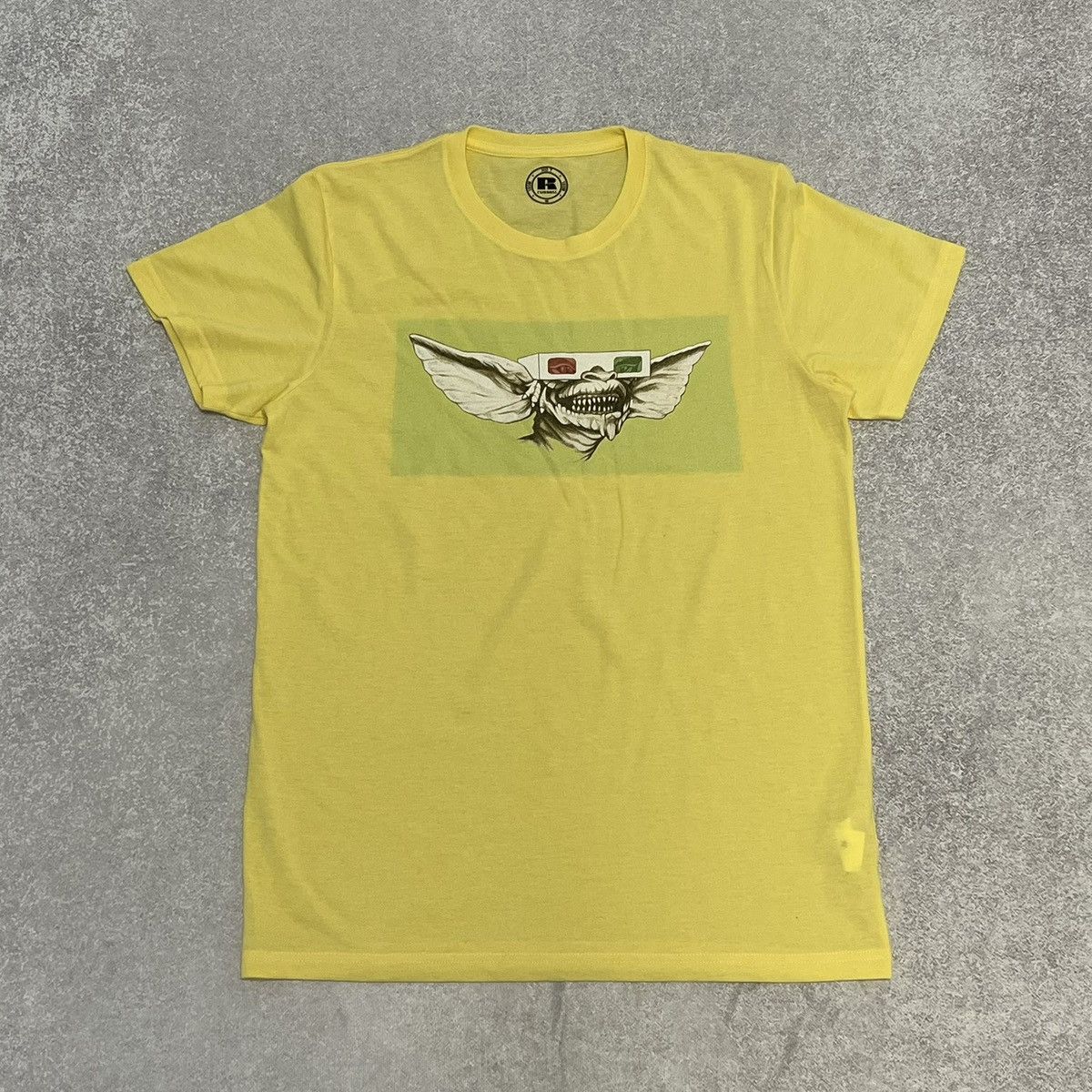 Athletic Yellow Russell Gremlins Movie Tee T Shirt Retro