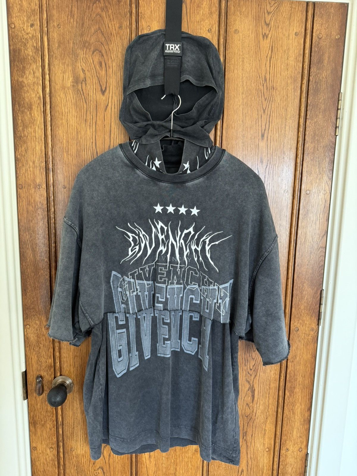 Givenchy Triple Layered Logo Hoodie Sweat Crew T Shirt Grail Sweatshirt | FlexRushtees.com