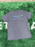 Thrasher Blue Flames Logo Skate Streetwear Medium Tee Hoodie, Sweatshirt | FlexRushtees.com