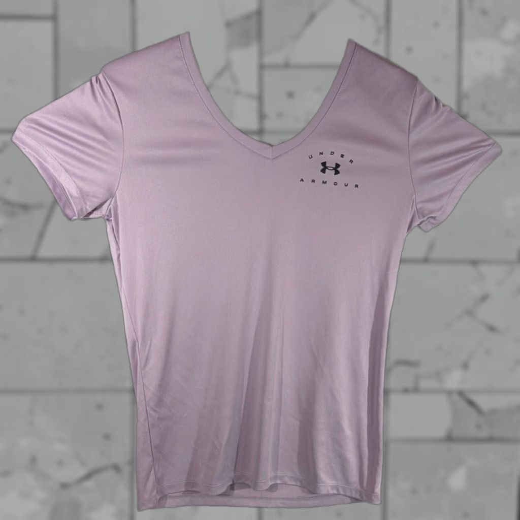 Armour Under Armour Shirt Womens Purple Light Purple Size Small Loose Workout Top Heatgear Act