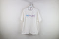 Vintage 90s Streetwear Las Vegas Flower Tribal T Shirt White