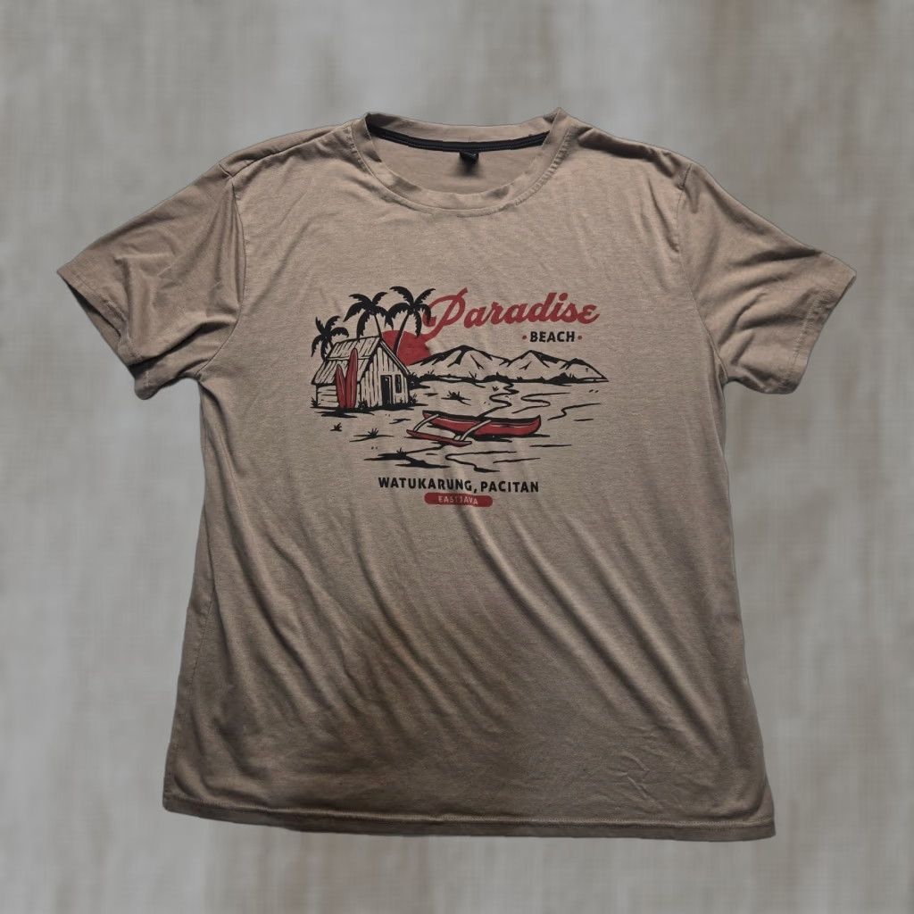 Vintage Romwe Shirt Adult Xl Brown Tee T Shirt Unisex Travelers Paradise Beach Tropical Mobile Watuk