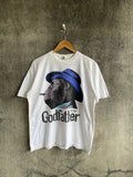 Vintage 90s The God Father Big Print Tshirt Parody