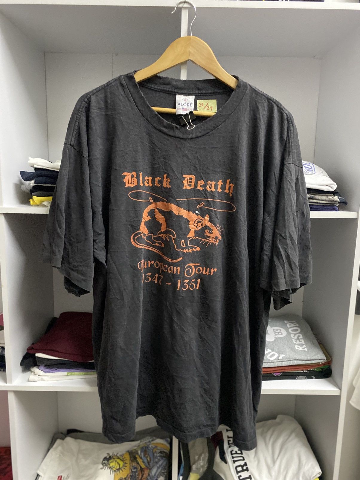 Distrest Vintage Black Death 90s European Tour Heavy Metal T-Shirts, Hoodie, Sweatshirt | FlexRushtees.com