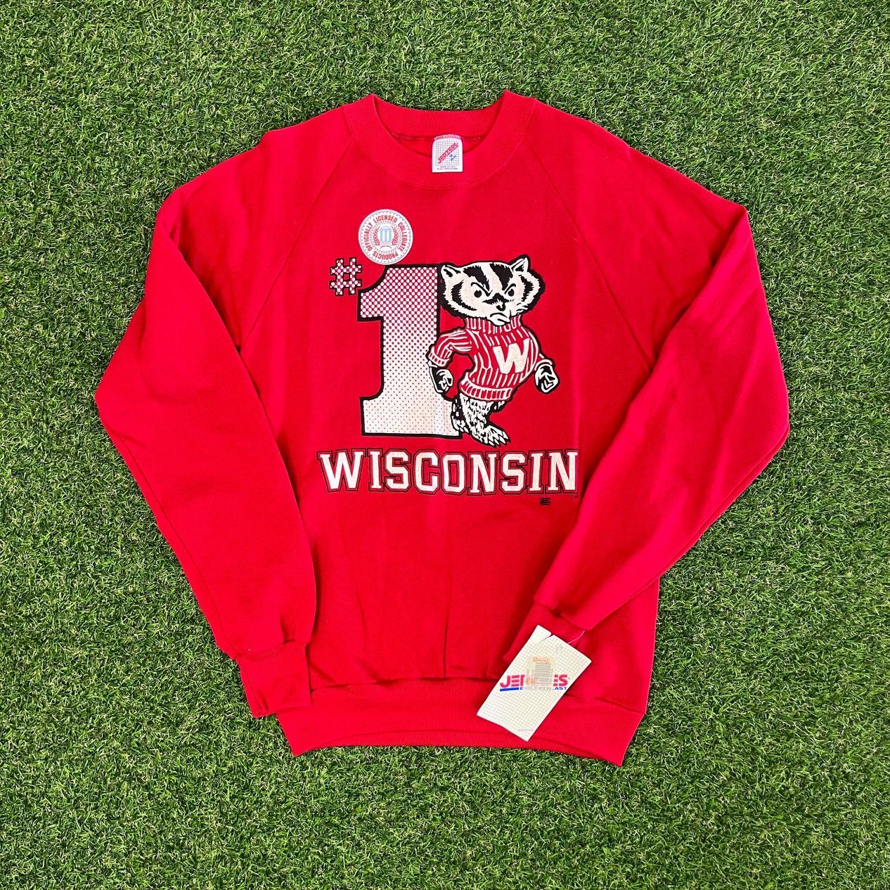 Ncaa X Vintage Nwt 90s Wisconsin Badgers Crewneck 1