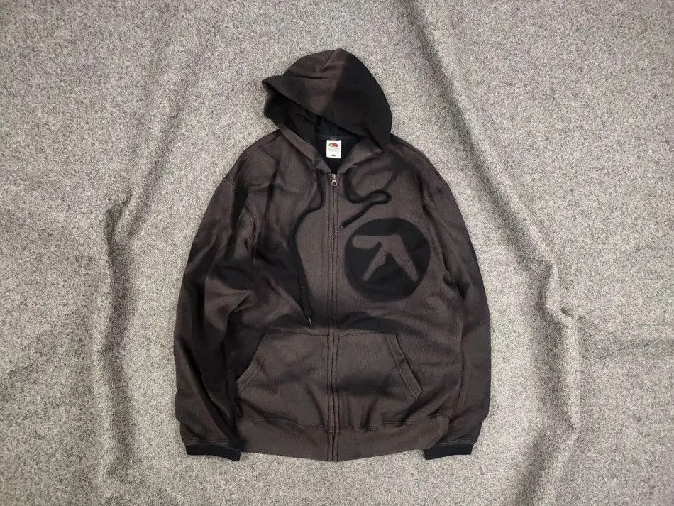 Apex One Vintage 90 S Aphex Twin Logo Sun Faded Boxy Blank Zip Hoodie T-Shirts, Sweatshirt | FlexRushtees.com