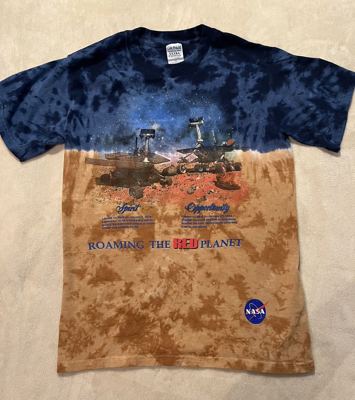 Vintage Nasa Roaming The Red Planet Mars Tie Dye Vintage T Shirt S