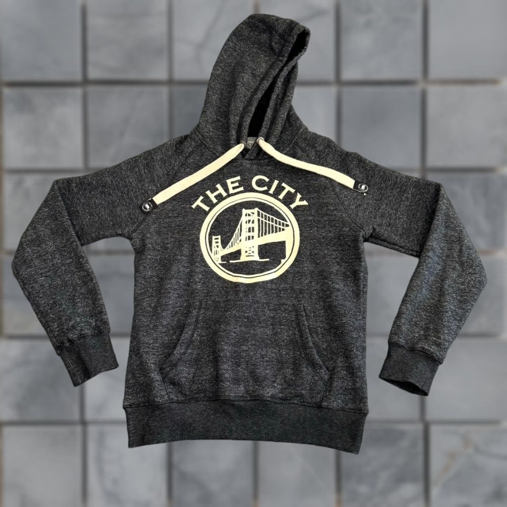 Vintage Citywear San Francisco Sweatshirt Hoodie Gray Small Unisex Adults Crew Neck Hooded Pockets G