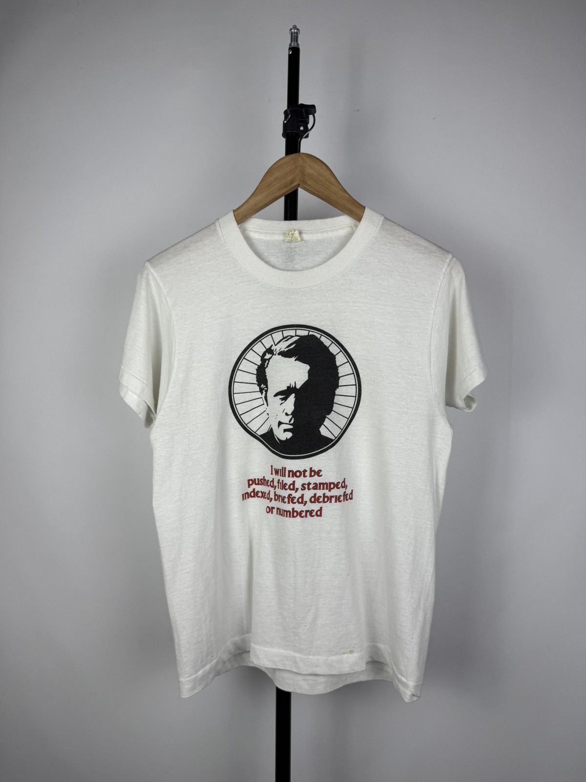 Vintage 70s The Prisoner Patrick Mcgoohan Tv Show Quote T Shirt Hoodie, Sweatshirt | FlexRushtees.com
