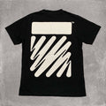 White Off White Medium Wave Diagonal Black Tee Virgil Abloh Hoodie, Sweatshirt | FlexRushtees.com