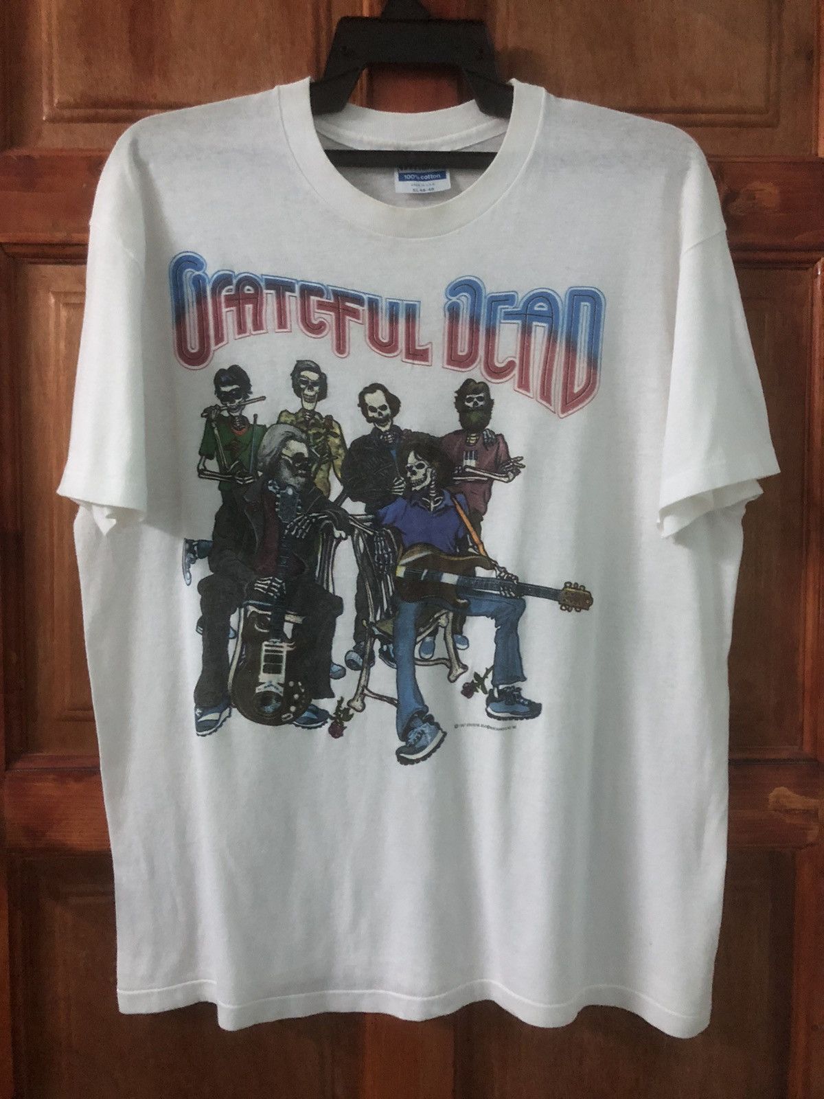 Grateful Dead X Vintage Vintage 80s Grateful Dead Band Tee Hoodie, Sweatshirt | FlexRushtees.com