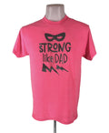 Gildan Strong Like Dad Spellout Tees Hoodie, Sweatshirt | FlexRushtees.com
