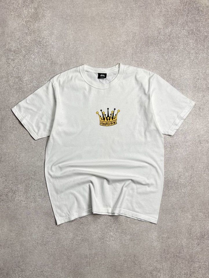 Vintage Stussy Crown Boxy T Shirt M Hoodie, Sweatshirt | FlexRushtees.com