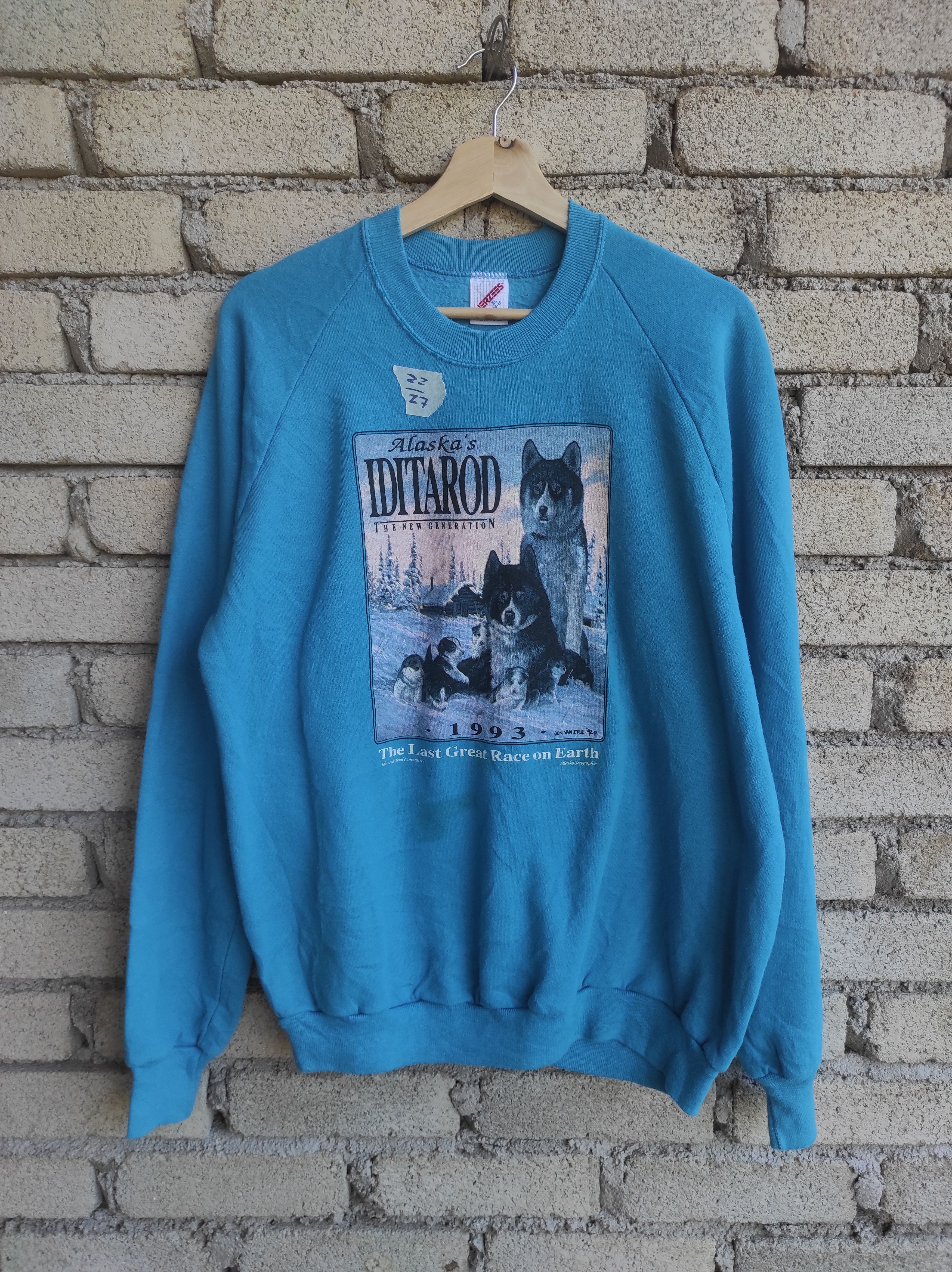 Vintage Jerzees Alaska Wolf Vintage 90s 1993 Sweatshirt