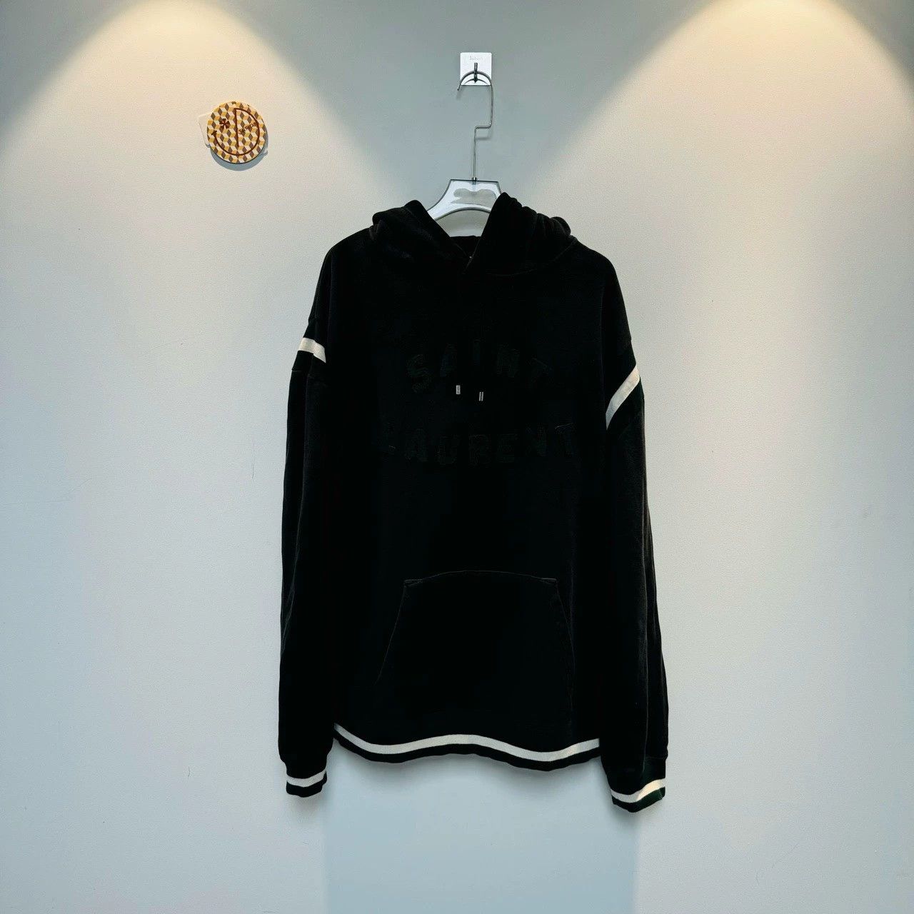 Laurent Paris Saint Laurent Paris Felt Letter Printed Hoodie
