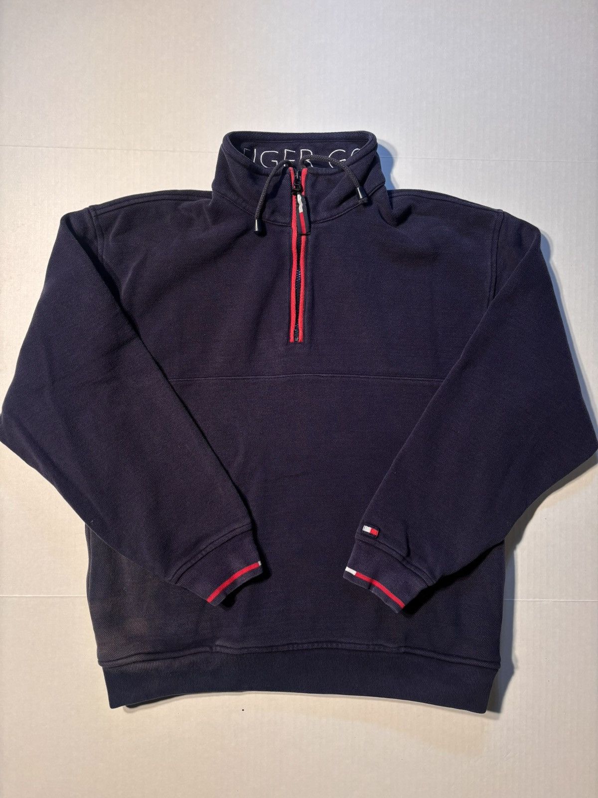 Hilfiger Vtg Tommy Hilfiger Golf 90 S Quater Zip Pullover Fleece Sz M