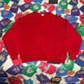Vintage 90s Jerzees Blank Red Cardigan Sweater
