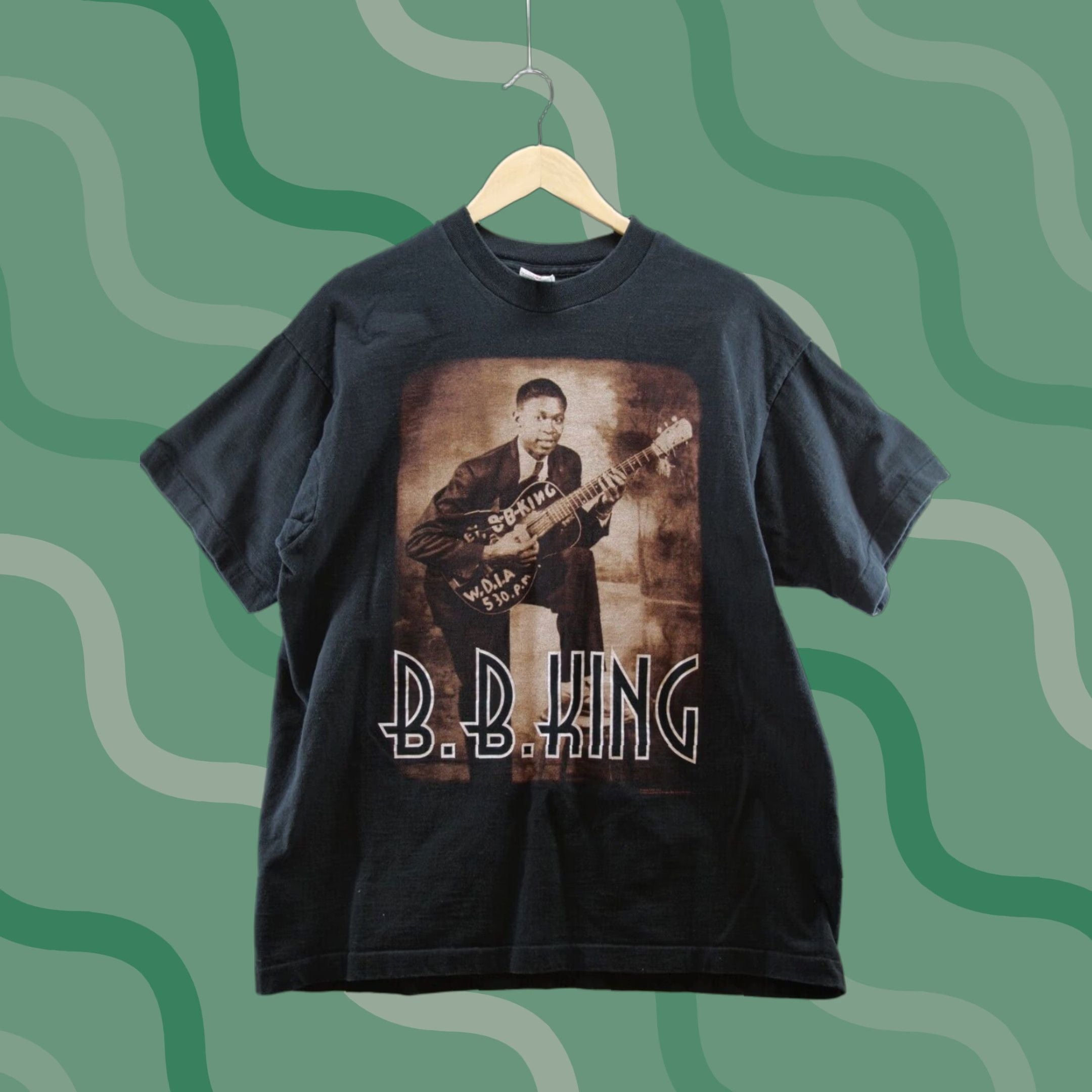 Fruit Of The Loom Vintage B B King Tour T Shirt Xl Black Mens Cotton Short Sleeve Round Neck Single