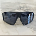 Vintage Black Futuristic Matrix Sporty Sunglasses