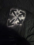 White Off White Stencil Arrows Oversized Tee Black Hoodie, Sweatshirt | FlexRushtees.com