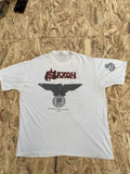 Rare Vintage Saxon European Tour 1990 Band T Shirt Hoodie, Sweatshirt | FlexRushtees.com