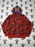 Bape X Clot Camo Shark Relaxed Fit Full Zip Hoodie T-Shirts, Sweatshirt | FlexRushtees.com