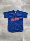 Majestic Vtg 80s 90s Chicago Cubs Jersey Blue Red Size Large