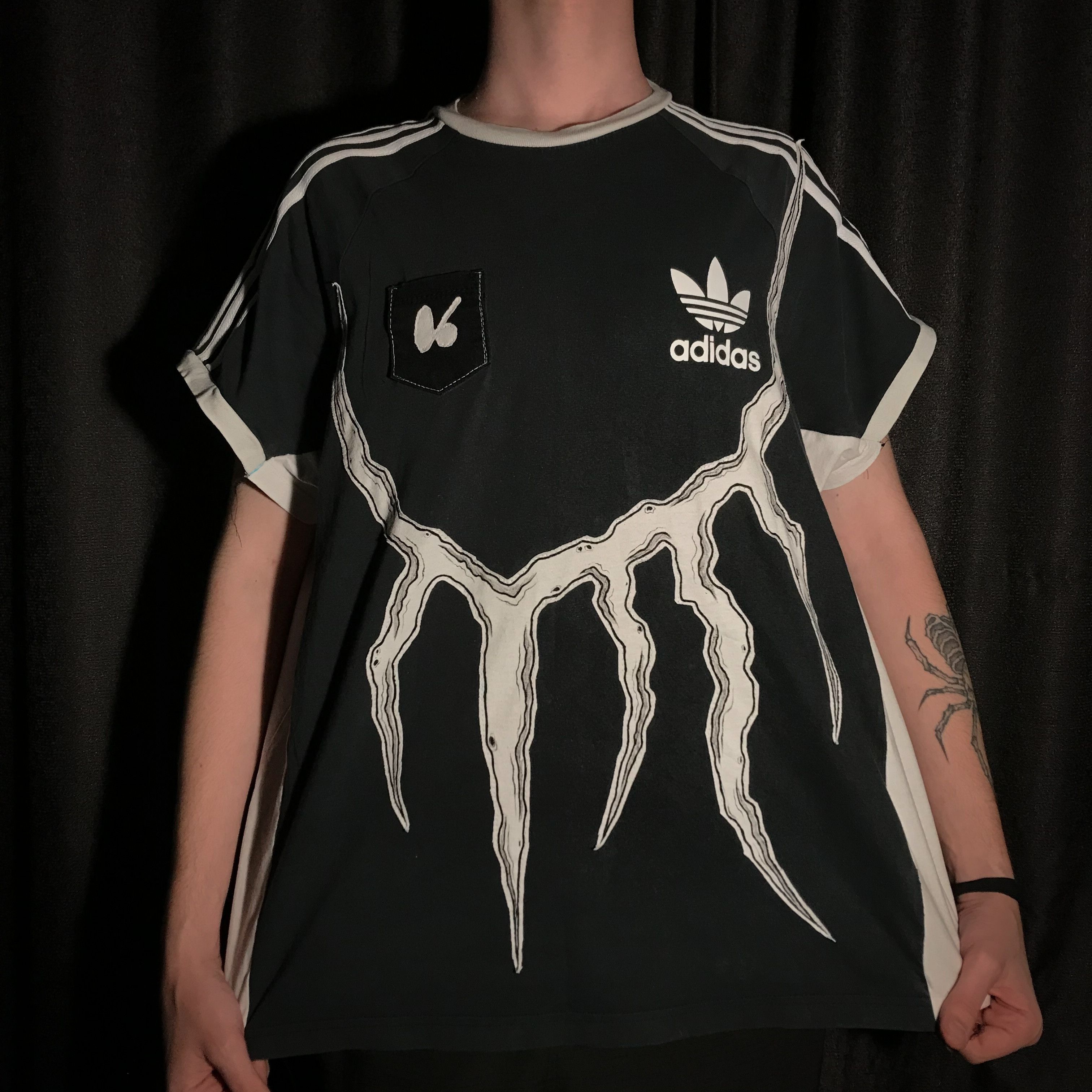 Vintage Adidas Handmade Custom Streetwear Vintage Tee