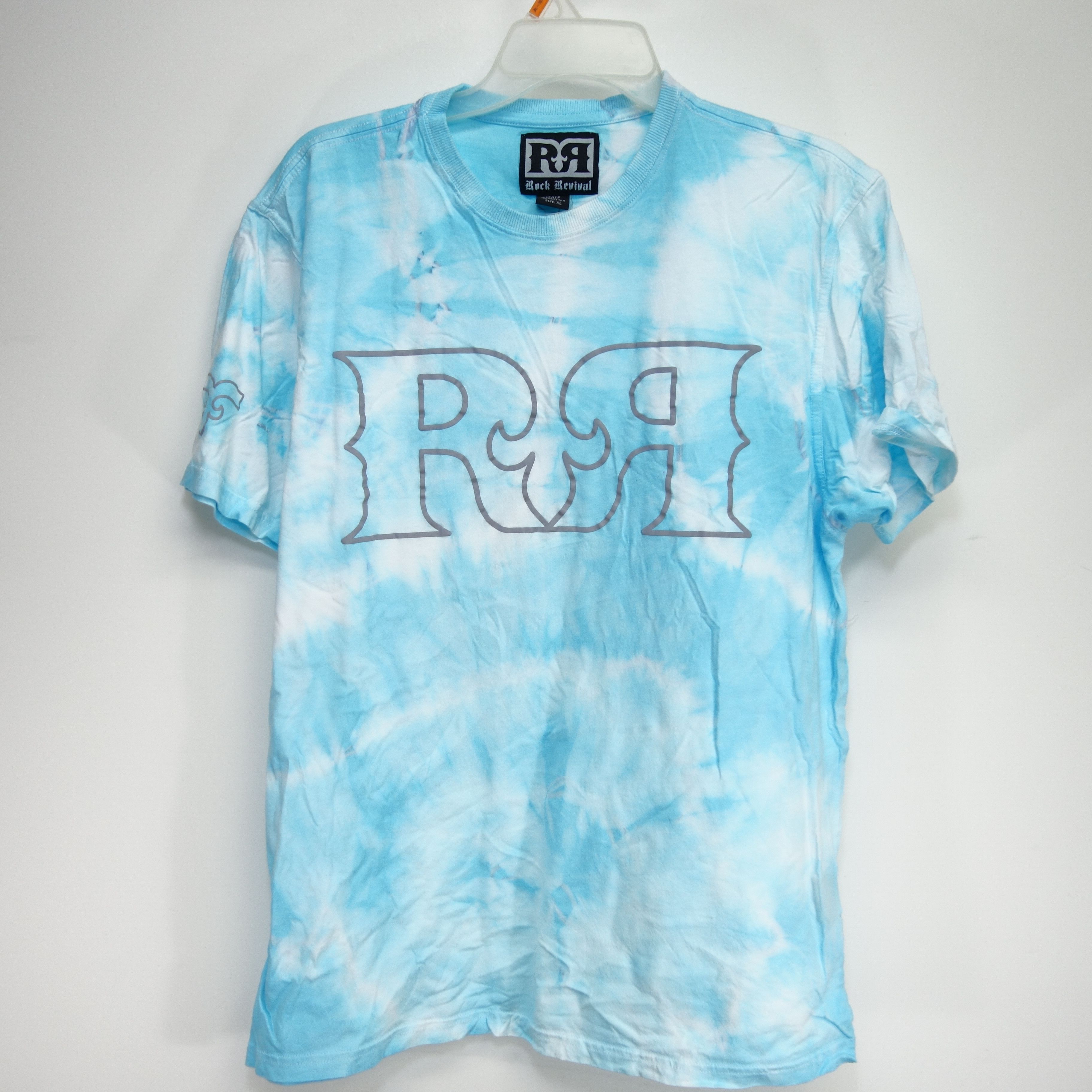 Bke Trippy Boo Berry Blue Tie Dye Skate Tee T Shirt Size Xl