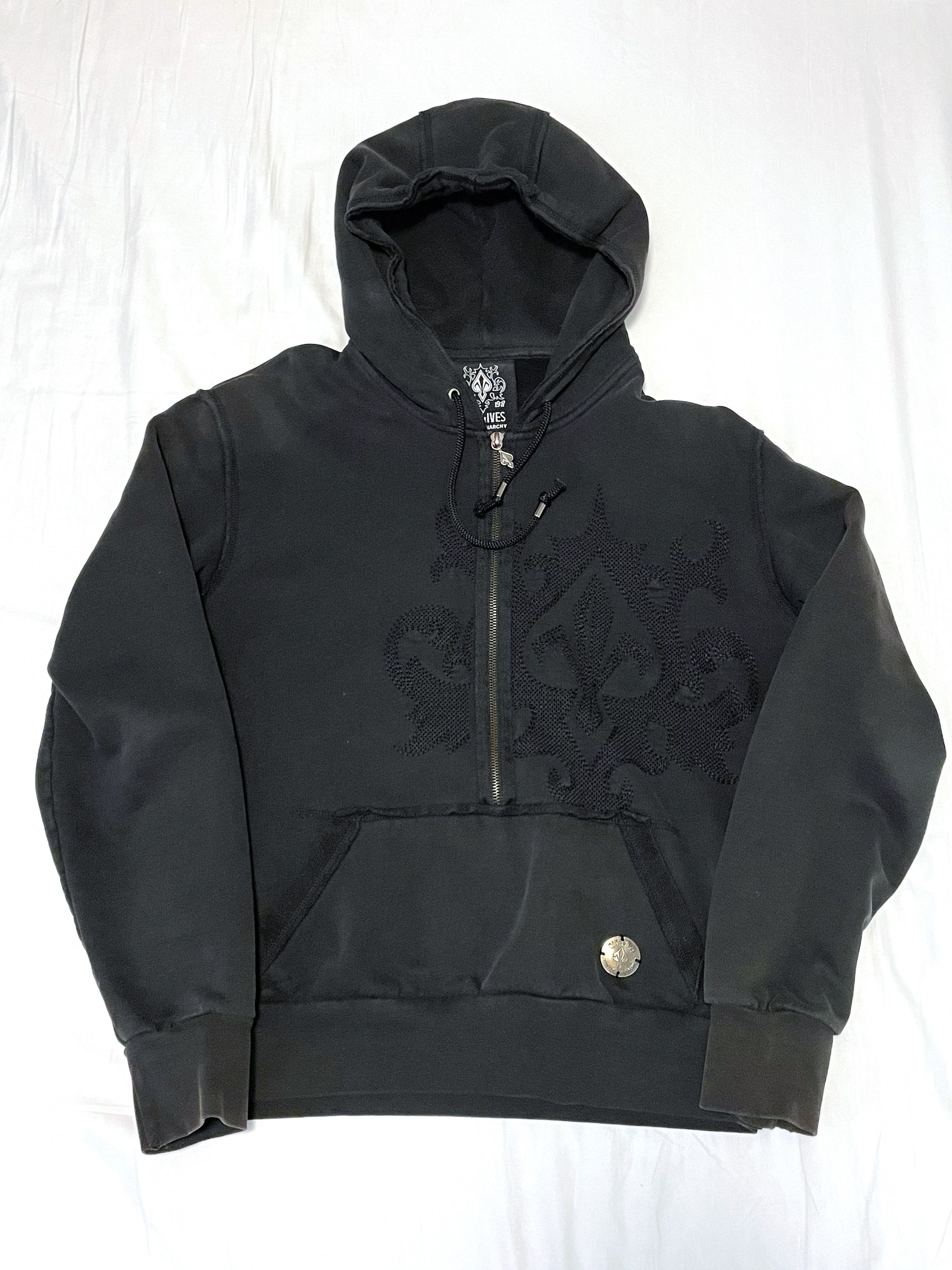 Vintage Embroidered Half Zip Pullover