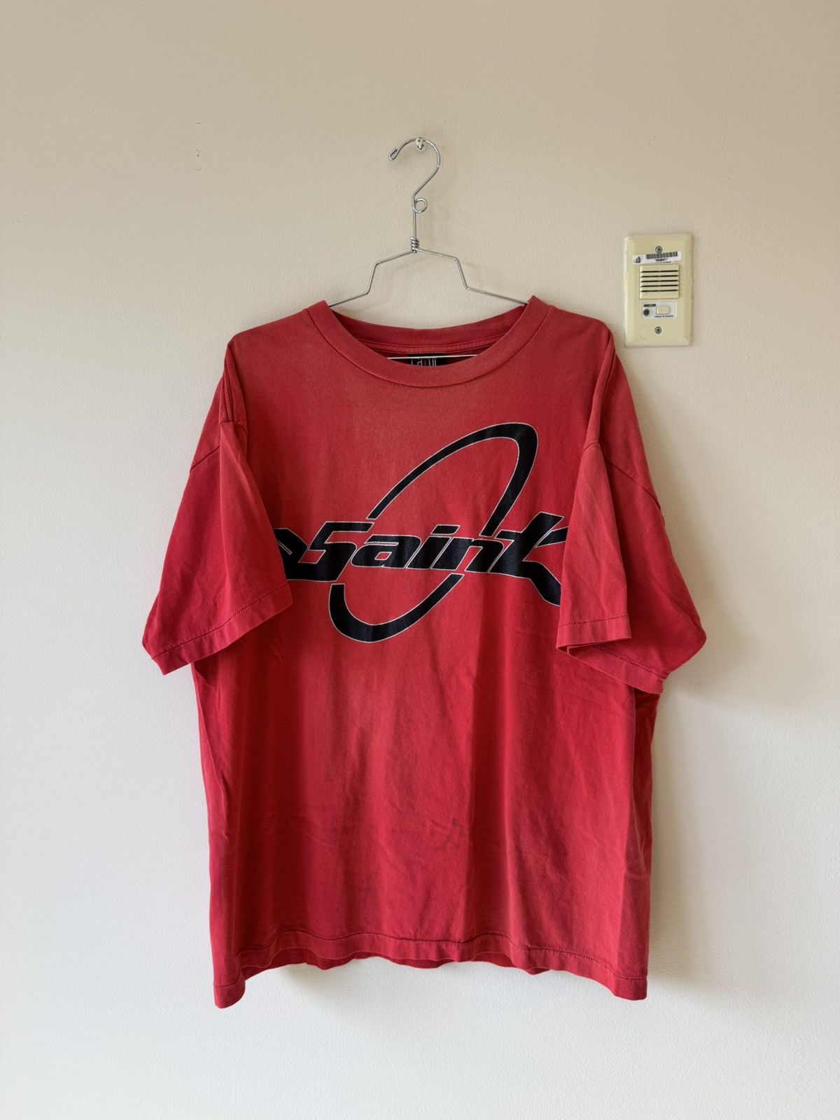 Michael Saint Michael Bjork Logo Tee Xl Red Hoodie, Sweatshirt | FlexRushtees.com