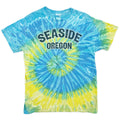 Other Seaside Oregon Tie Dye Ocean Spiral Graphic Colorful T Shirt