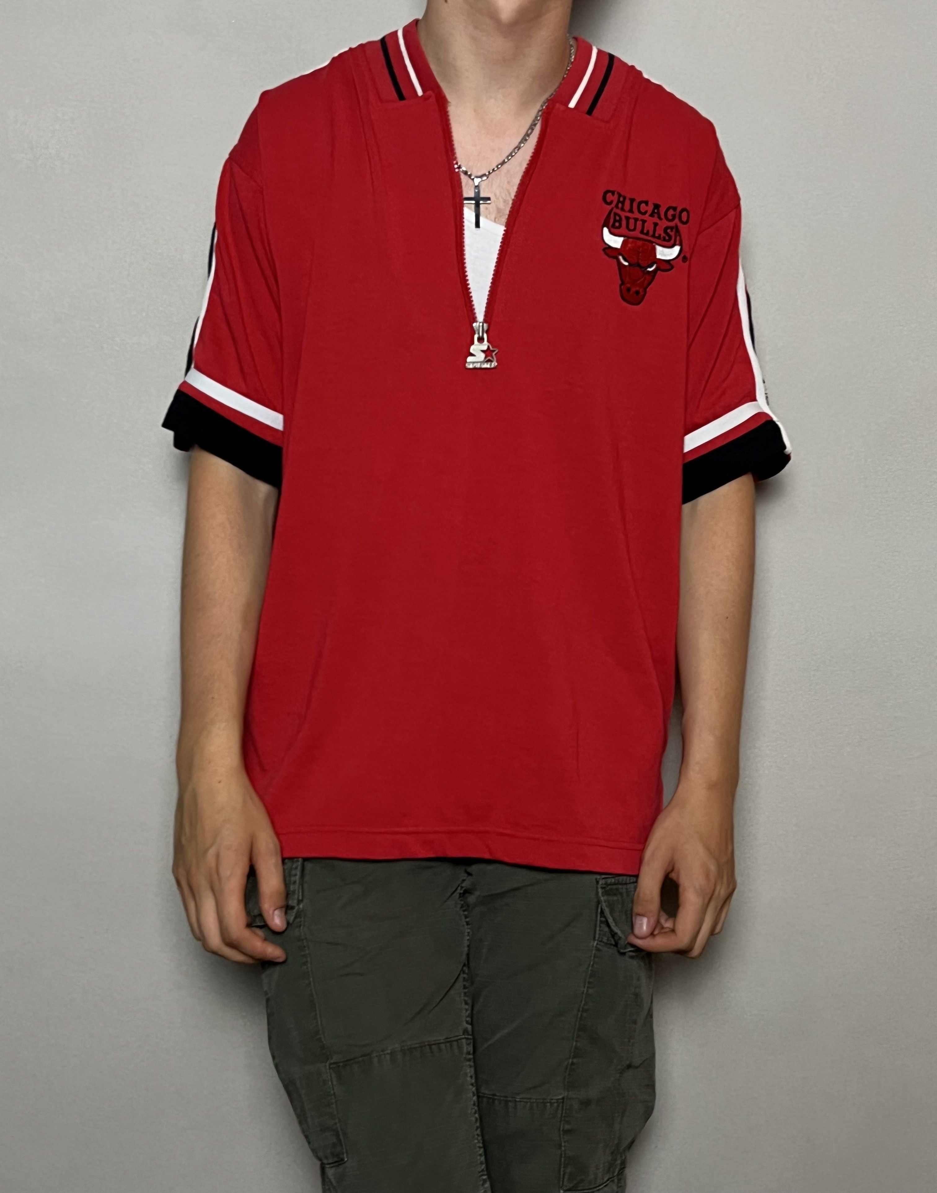 Starter X Vintage Vintage Half Zip T Short Tee Chciago Bulls Starter